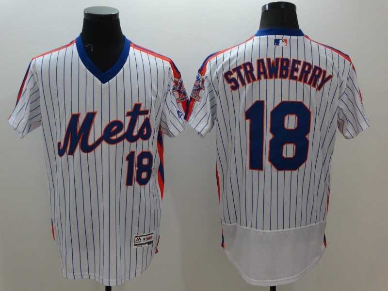 New York Mets #18 Darryl Strawberry White(Blue Strip) 2016 Flexbase Collection Alternate Stitched Jersey,We sell and wholesale New York Mets #18 Darryl Strawberry White(Blue Strip) 2016 Flexbase Collection Alternate Stitched Jersey on line form chian!